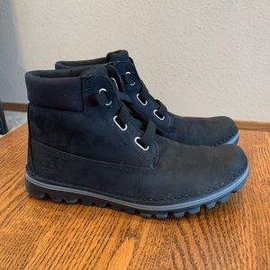 Timberland black boots.